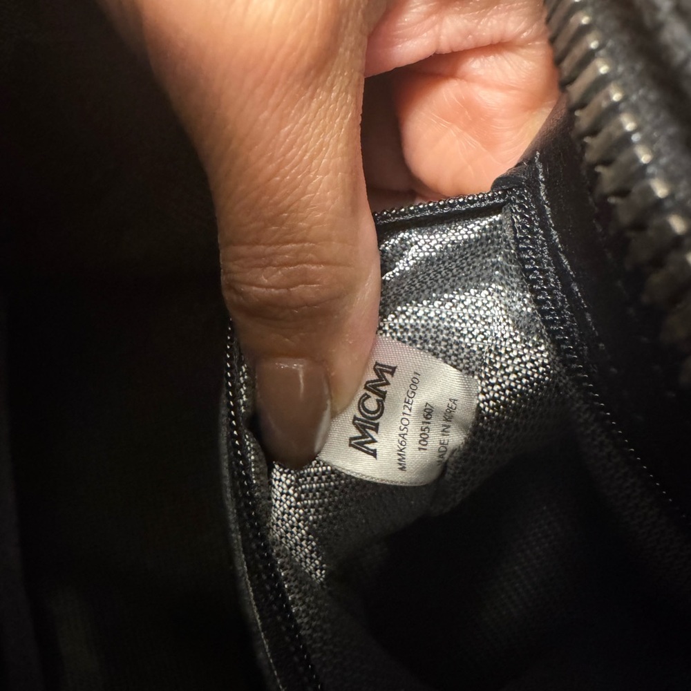 Mcm Charcoal Backpack - Authentic - image 5